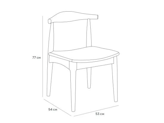 Стул деревянный Elbow цвет натуральный