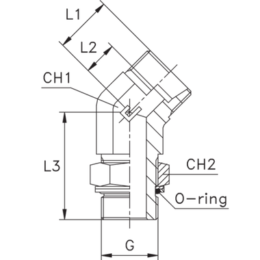 Штуцер FRG45 DL15 BSP 1/2 (корпус)