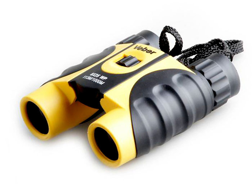 Бинокль Veber 8х25 WP черный-желтый [20764]