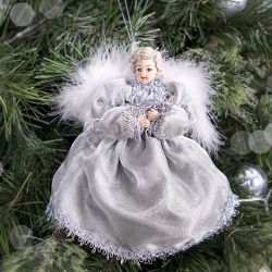Елочное украшение Ангел Мерри Серебро