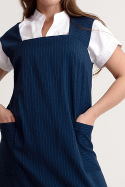 Офисный сарафан 2996ЛЕ, Серо-голубой #87СГ082996ЛЕ