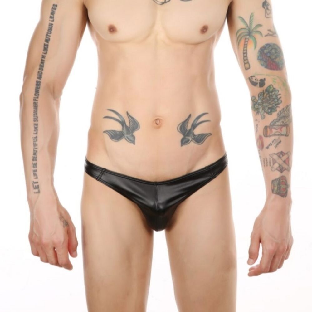 Мужские трусы тонги черные Romeo Rossi 1042