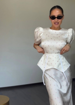 Платье "Стамбул", молочный с розовым