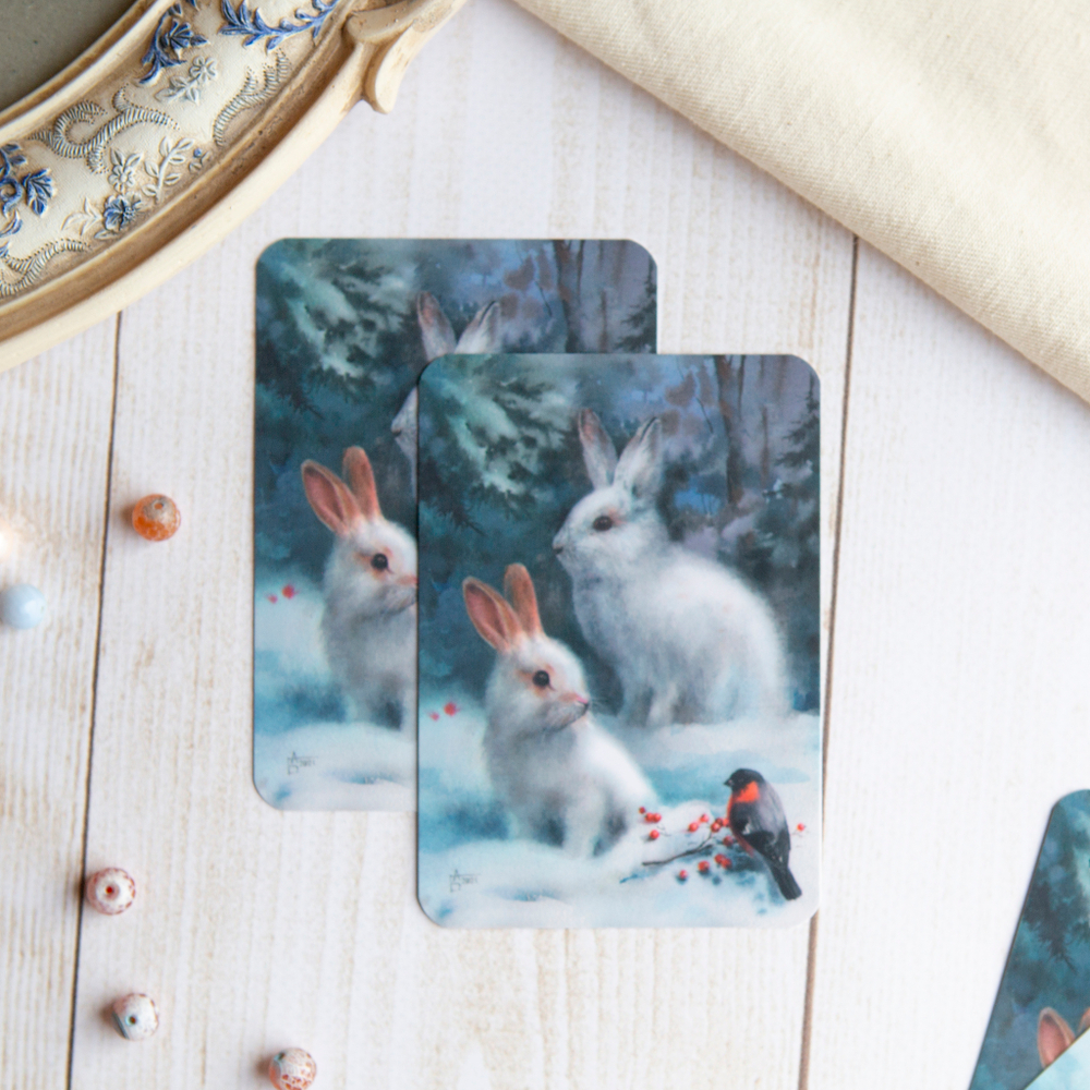 Календарик "Белые зайцы" 2026