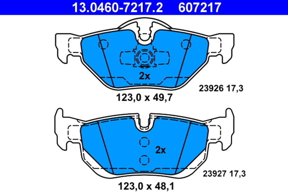 ATE - 13046072172-ATE - Brake Pad Set, disc brake