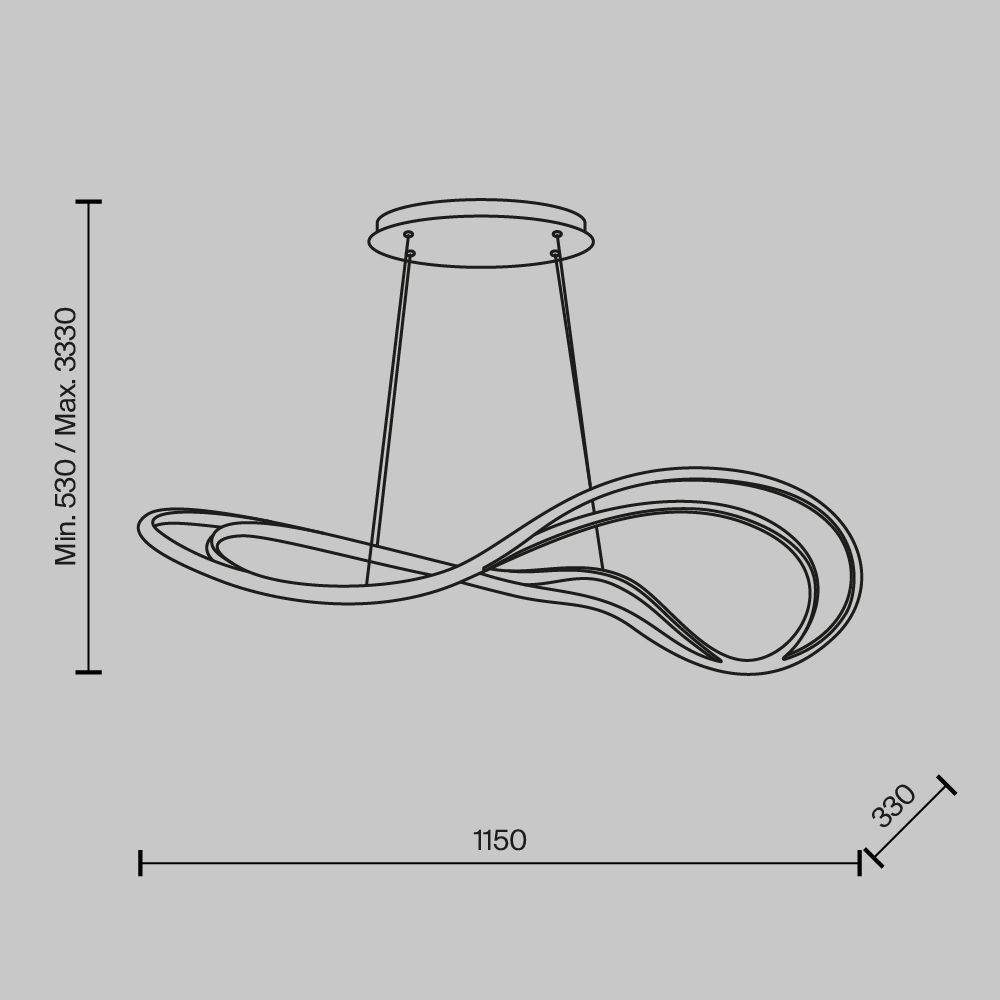 Люстра подвесная Maytoni Plons MOD283PL-L65BS3K