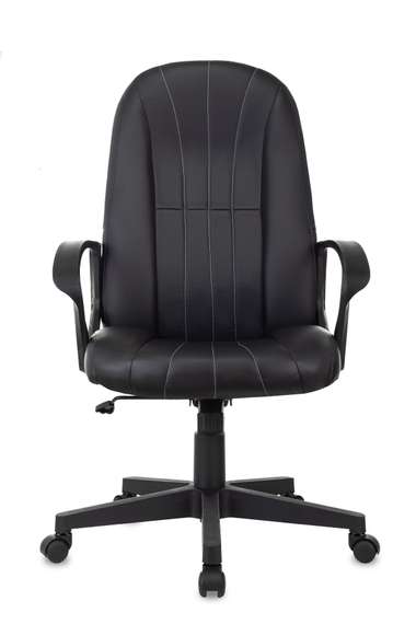 Кресло руководителя Бюрократ T-898AXSN черный Leather Black эко.кожа крестов. пластик