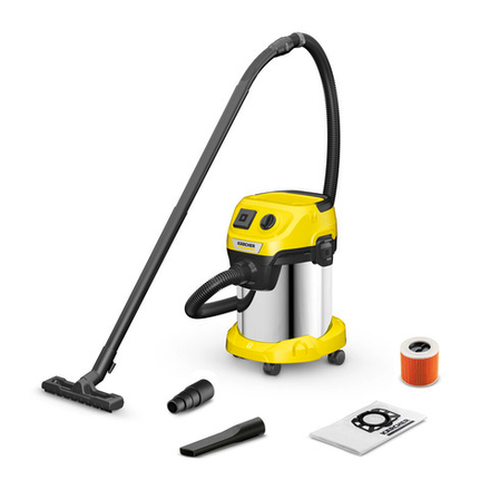 Профессиональный пылесос для сухой и влажной уборки Karcher WD 3 P S V-17/4/20, 1000 Вт