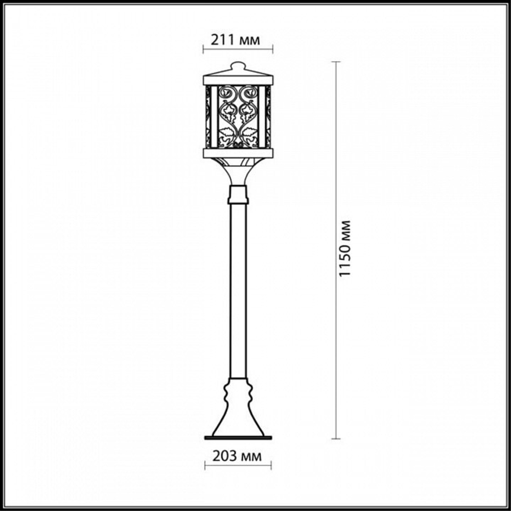 Уличный наземный высокий светильник Odeon Light 2286/1A