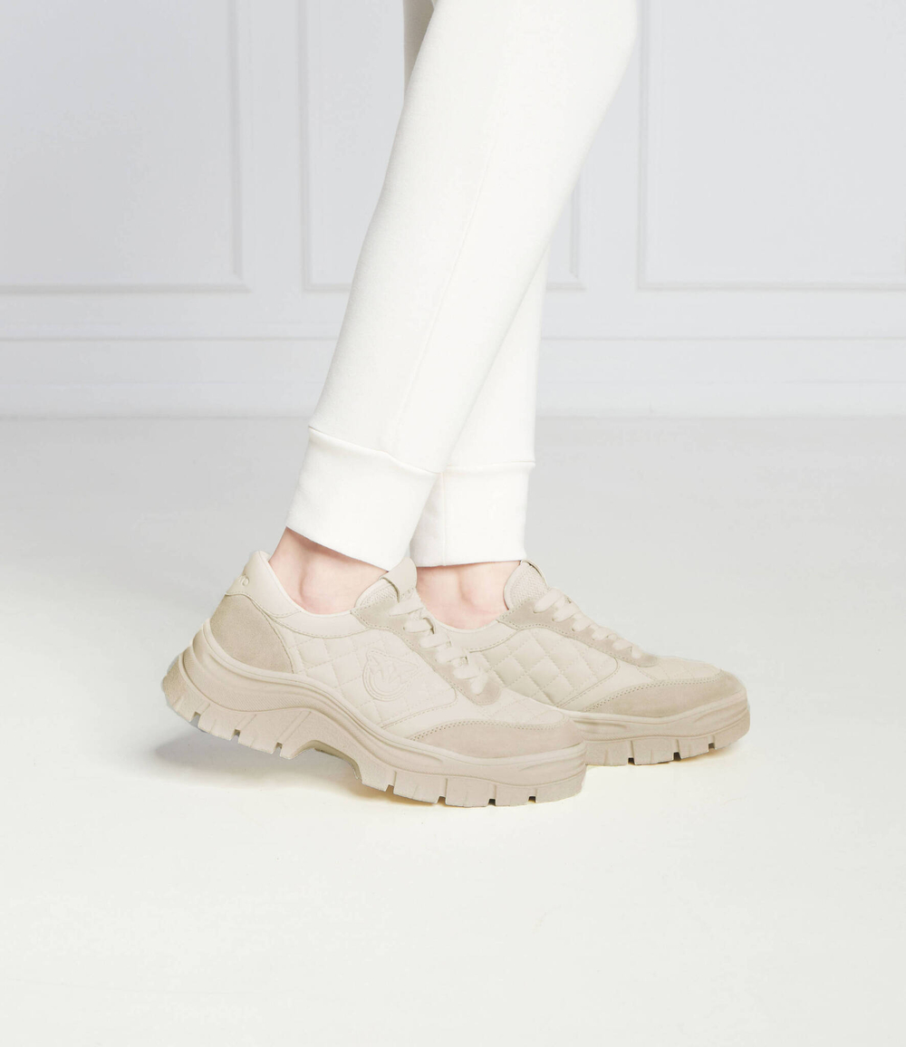 Кожаные кроссовки memphis sneaker suede/pelle vi Pinko - бежевый(101620 A12L)