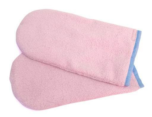 Махровые варежки для парафинотерапии, 2 штуки