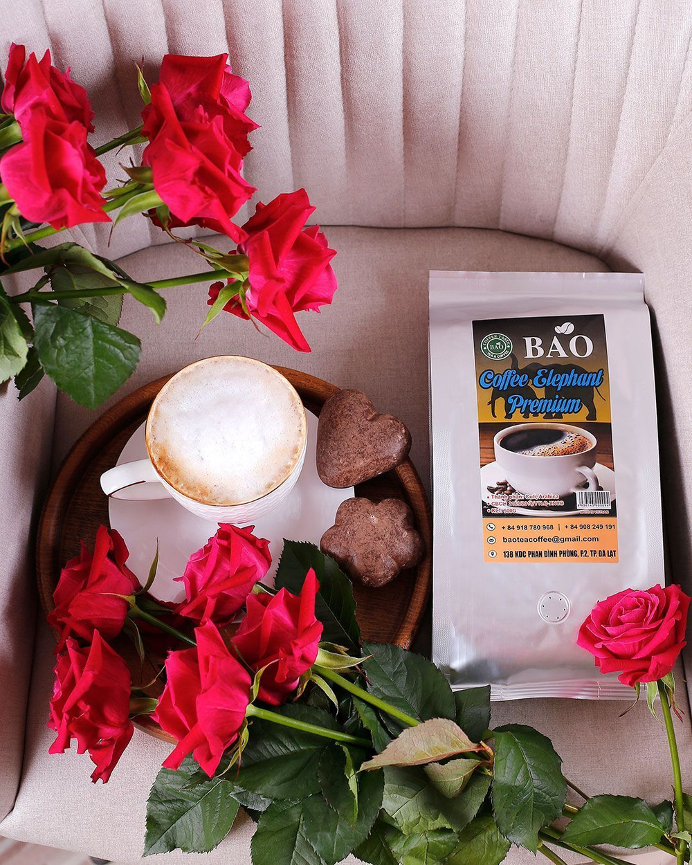 Вьетнамский зерновой кофе BAO - Слон Премиум Bao Tea Coffee (Elephant Premium), 500 г