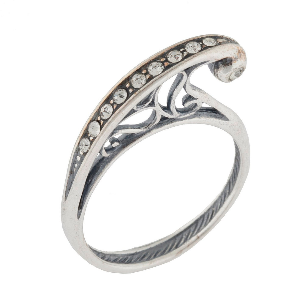 "Джала" кольцо в серебряном покрытии из коллекции "Ист бум" от Jenavi