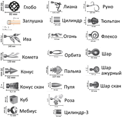 Карнизы кованые однорядные d16 мм с гладкими трубами, цвет черный