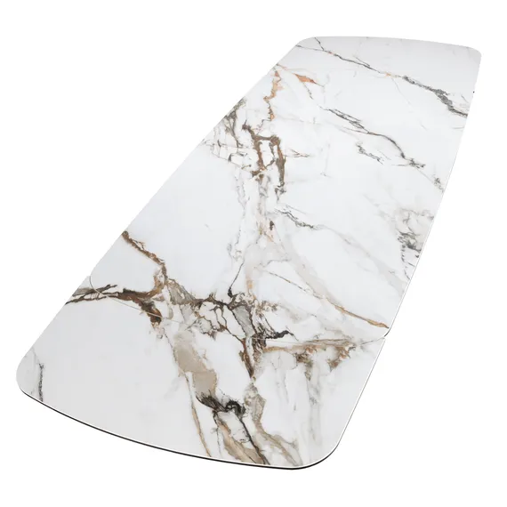 Раздвижной обеденный стол 1158 из керамики и орехового дерева