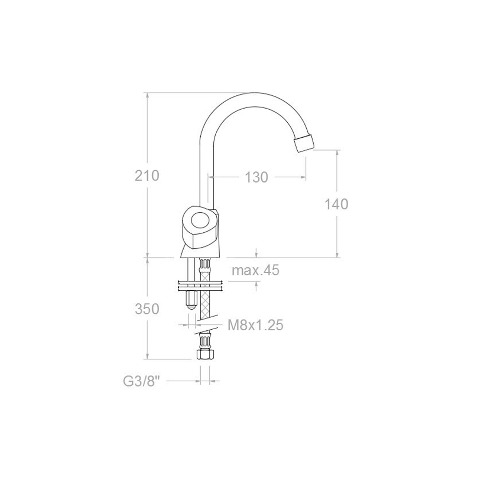 Смеситель для раковины ECO 7010CE10E4