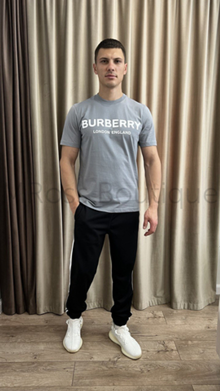 Серая футболка Burberry премиум класса