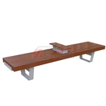 Лавка Rail Road 02 продольная с подлокотником