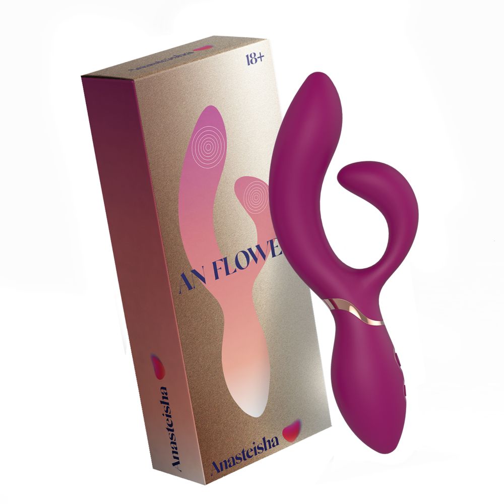 Вибратор кролик an flower силикон фиолетовый 19,7 см