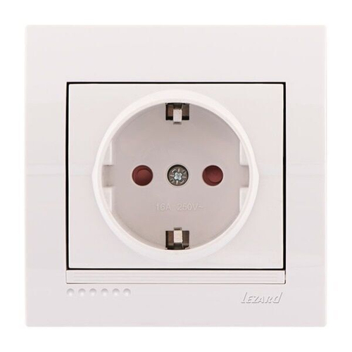 DERIY 702 0202 124 Розетка с защитой от дет.бел (10шт)