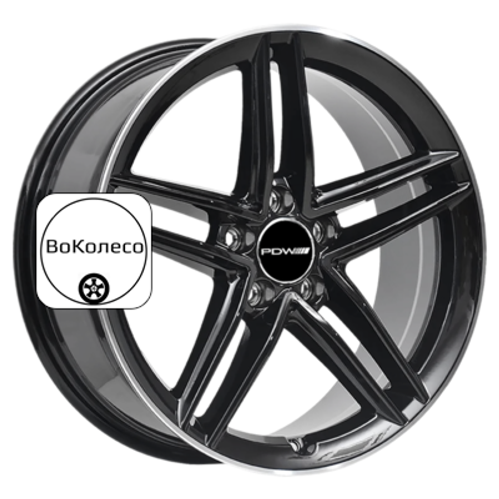 7,5x17/5x112 ET38 D66,56 FF2127 Gloss Black Machine Edge (PDW) PDW