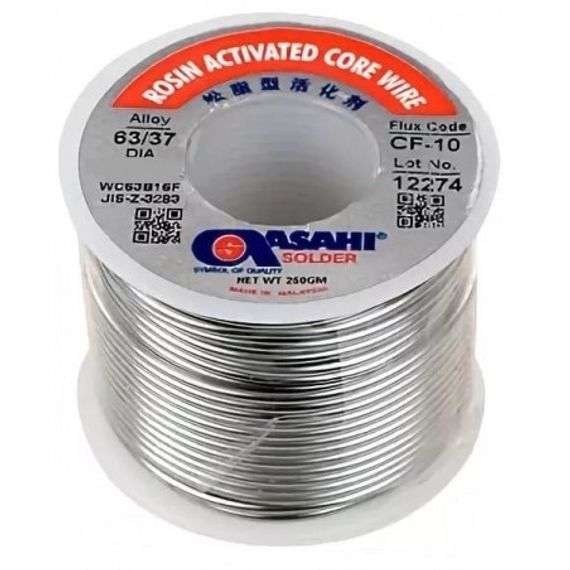 Припой проволока 0.50мм 0.25кг Sn63 / Pb37 (flux CF-10) ПОС 63 / Asahi