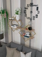 Набор полок ромб настенных злато-дуб  - ЗД