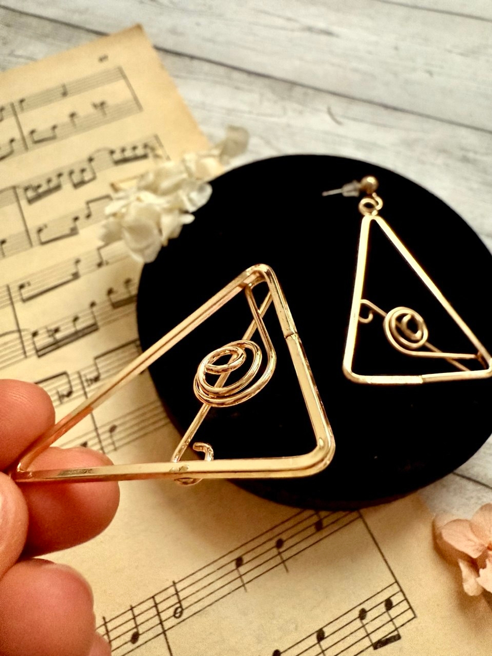 Серьги "Геометрия звука"