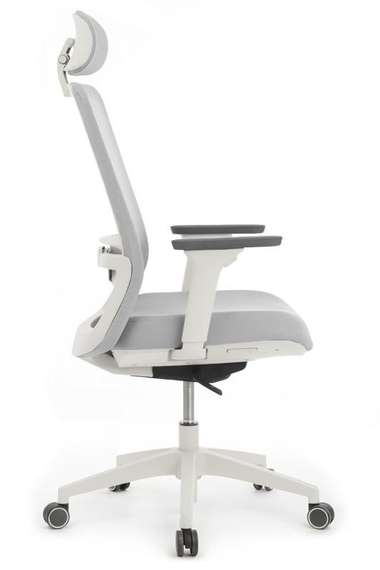 Кресло Ворк W-218C WHITE Светло-серый