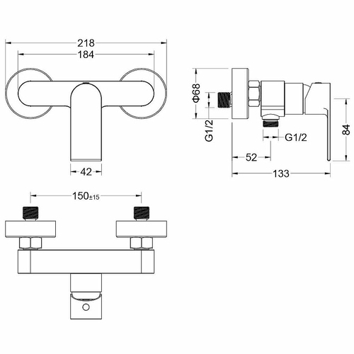 Смеситель для душа Aquatek Лира AQ1460CR Хром