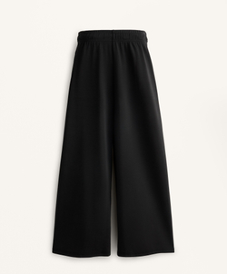 OYSHO Укороченные брюки с широкими штанинами с модалом, черный