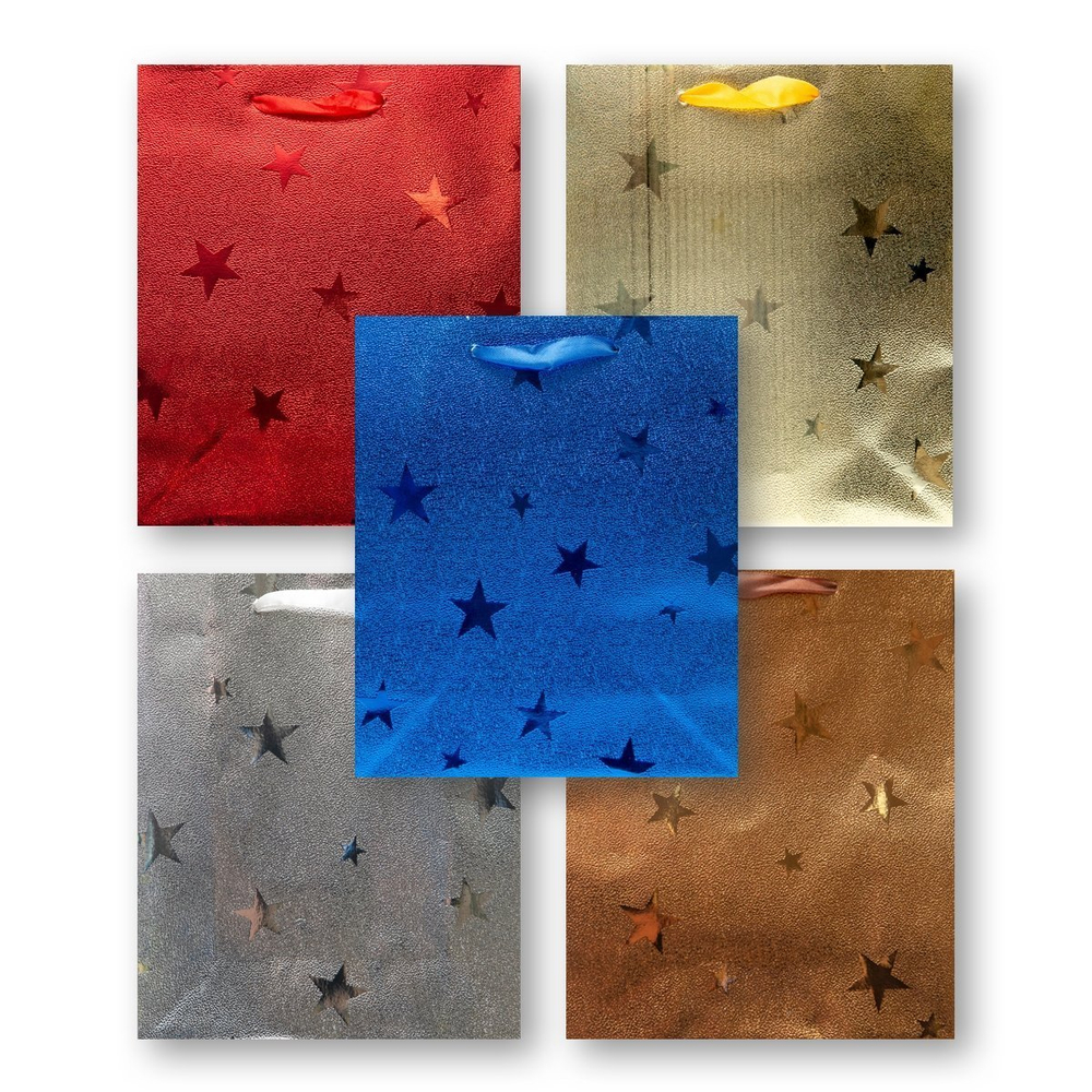 Пакет подарочный бумажный 38,5*29*8,5 см "Золотой"