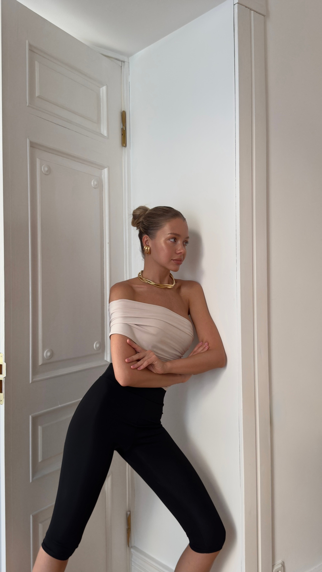 Боди asymmetrical — Light greige