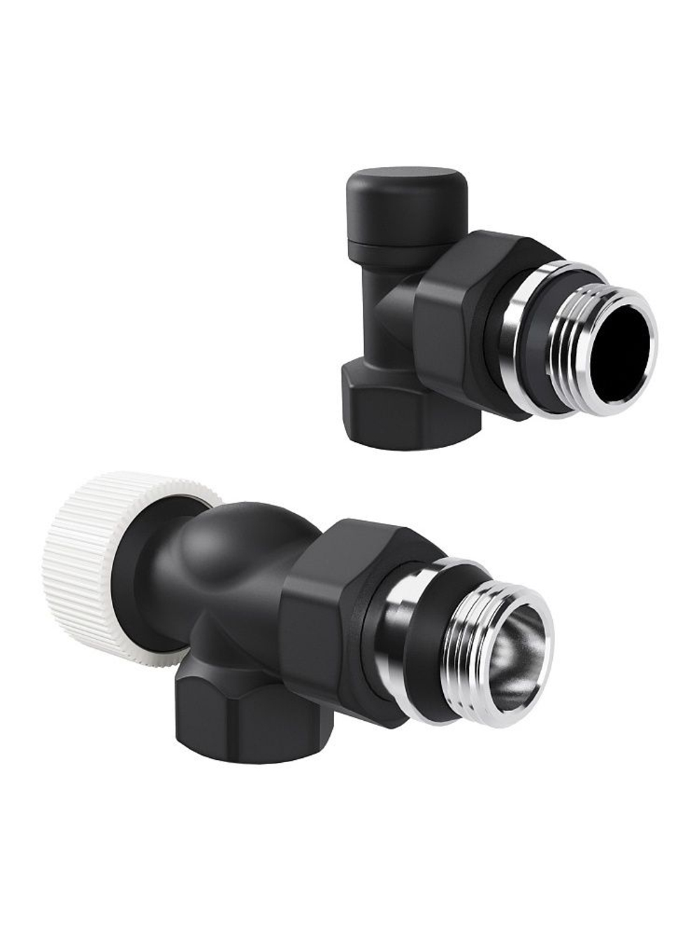 Набор термостатический для радиатора осевой 1/2 Design М30х1.5 Черный Royal Thermo
