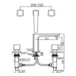 Jaquar, Смеситель для раковины Kubix Prime, 2-рычаж., Хром KUP-CHR-35189PM