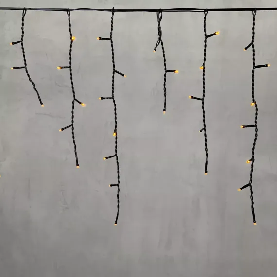 Светодиодная бахрома 4,9*0,5 м., 240 желтых LED ламп, черный провод ПВХ, Beauty Led (PIL240-11-2Y)