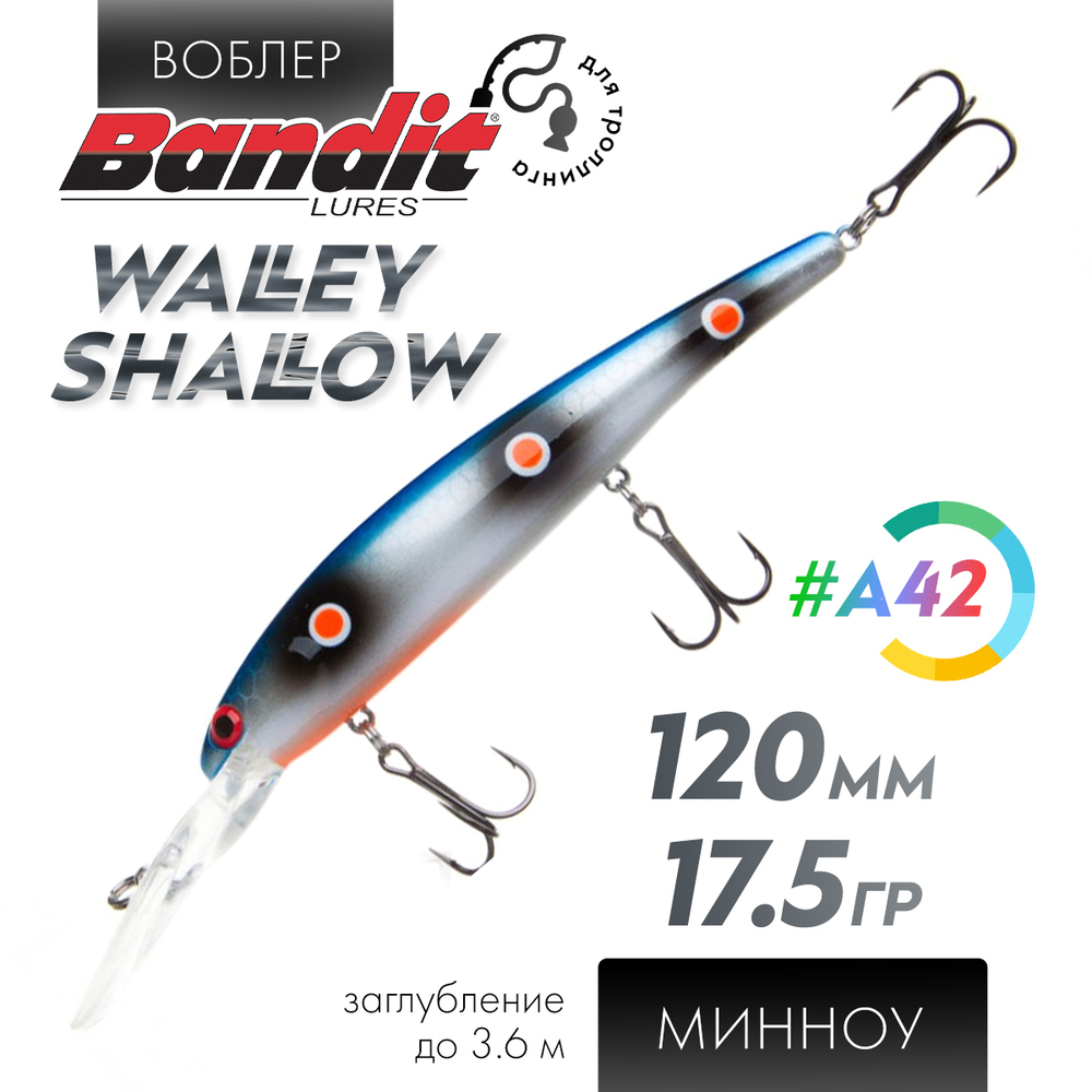 Воблер Bandit Walleye Shallow (120мм, 17.5гр)