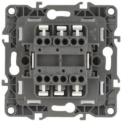 12-1106-04 ЭРА Переключатель двойной, 10АХ-250В, IP20, Эра12, шампань