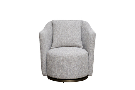 Кресло Верона(Verona) вращающееся, букле серый Orso-SER/бронза 70x77x80см Garda Decor