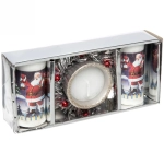 Свечи новогодние «Добрый снеговик» 18*9 см (набор 5 шт)