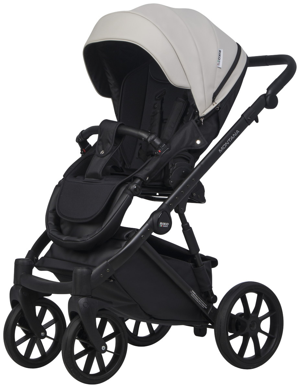 Детская коляска Riko Basic Montana X Ecco 2 в 1 31 Light Silver-Black (св.серый-черный)