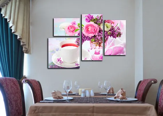 Модульная картина "Цветочный аромат чая"