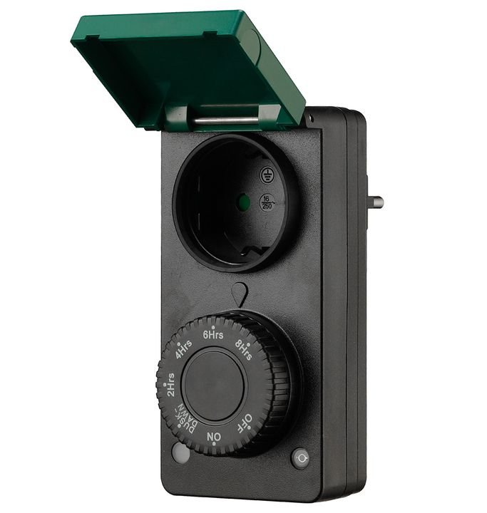 Розетка с таймером (с датчиком освещенности) Feron TM29 суточная мощность 2300W/10A IP44 51434