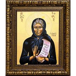 София Хотокуриду  преподобная. Икона на холсте.