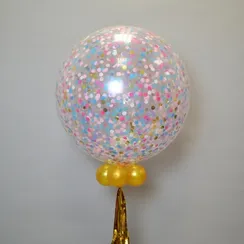 Воздушный шар 27″ с конфетти  надутый гелием, в ассортименте