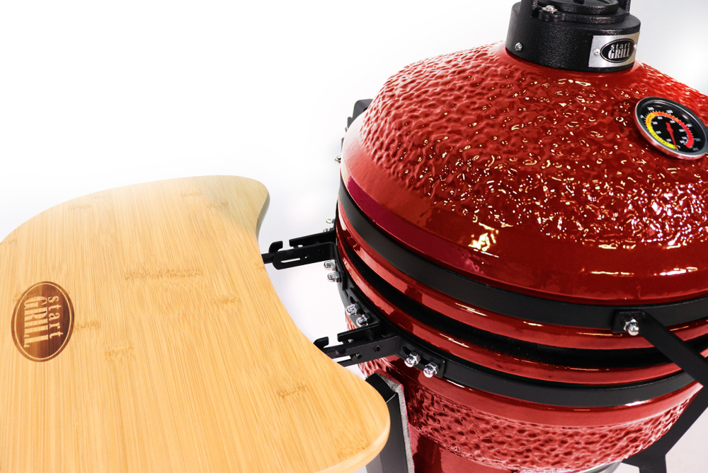 Керамический гриль-барбекю 16 дюймов (красный) (39,8 см)