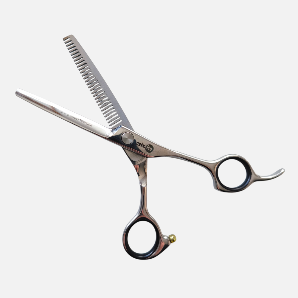 Филировочные парикмахерские ножницы 6" 30 зубьев Silver Edition Melon