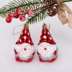 Ёлочная игрушка «Счастливый лесничий» 9 см (2 шт), красный