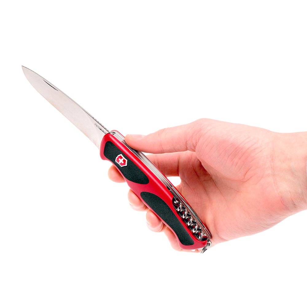 Нож перочинный Victorinox RangerGrip 55 (0.9563.C) 130мм 12функций красный/черный