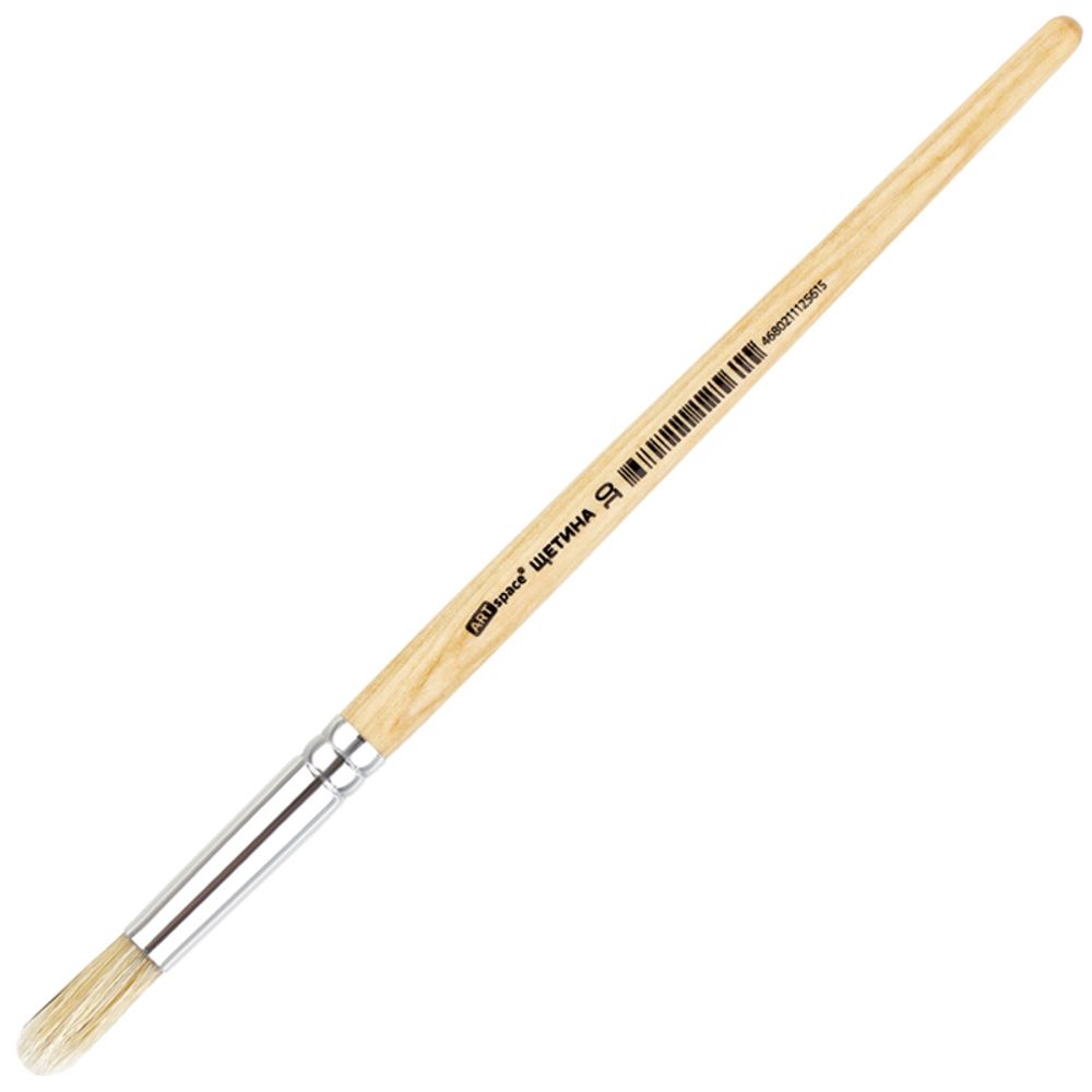 Кисть щетина, ArtSpace, круглая №10, пакет, европодвес